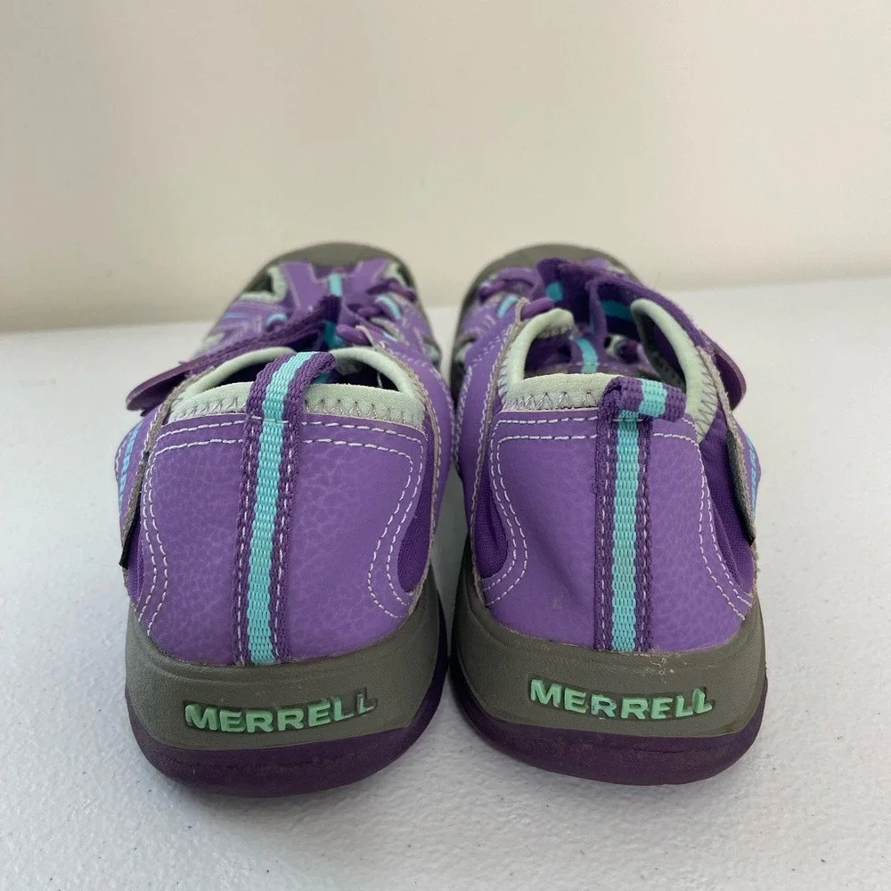 EUC Merrell women's purple hook loop strap hydro hiker hiking sandals shoes 6